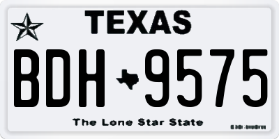 TX license plate BDH9575