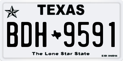 TX license plate BDH9591