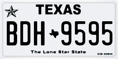 TX license plate BDH9595