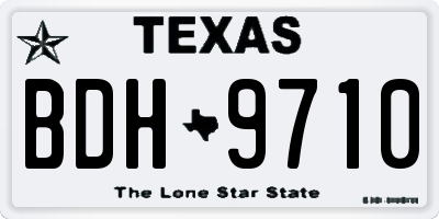 TX license plate BDH9710