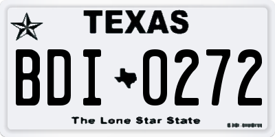 TX license plate BDI0272