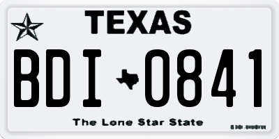 TX license plate BDI0841