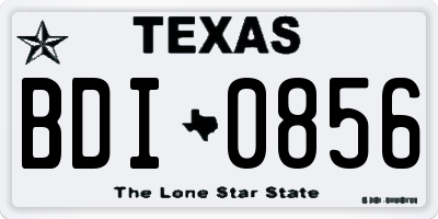TX license plate BDI0856