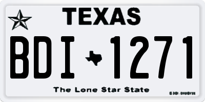 TX license plate BDI1271