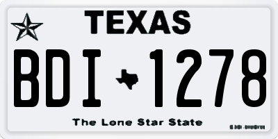 TX license plate BDI1278