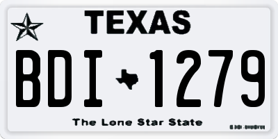 TX license plate BDI1279