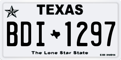 TX license plate BDI1297