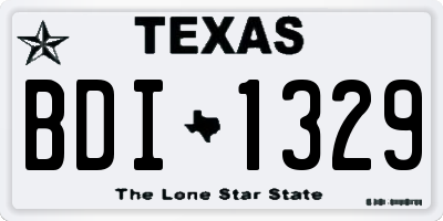 TX license plate BDI1329