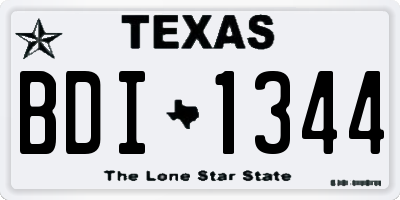TX license plate BDI1344