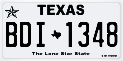 TX license plate BDI1348
