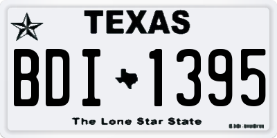 TX license plate BDI1395