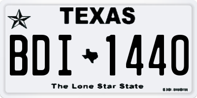 TX license plate BDI1440