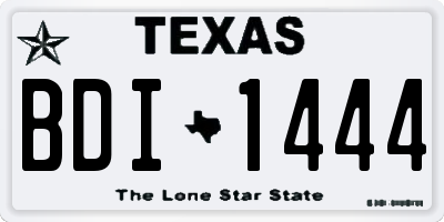 TX license plate BDI1444