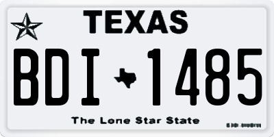 TX license plate BDI1485