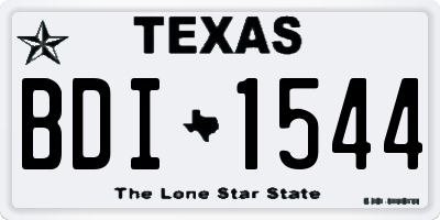 TX license plate BDI1544