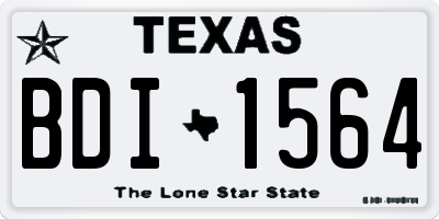 TX license plate BDI1564