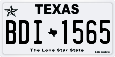 TX license plate BDI1565