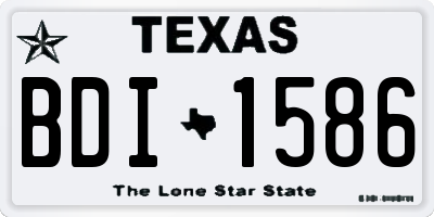 TX license plate BDI1586
