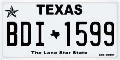 TX license plate BDI1599