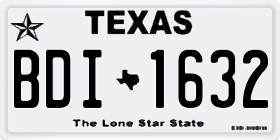 TX license plate BDI1632