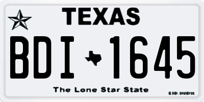 TX license plate BDI1645