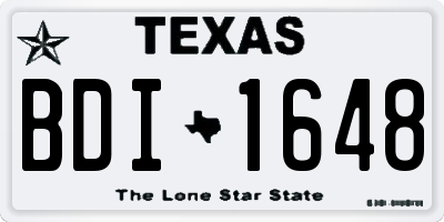 TX license plate BDI1648