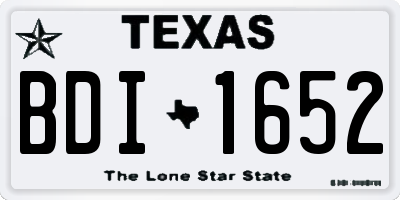 TX license plate BDI1652