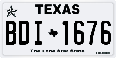 TX license plate BDI1676
