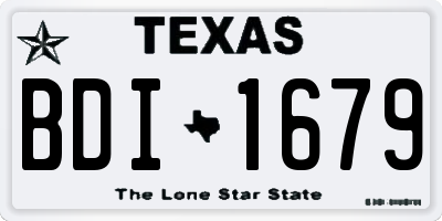 TX license plate BDI1679