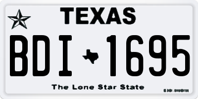 TX license plate BDI1695