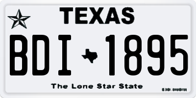 TX license plate BDI1895