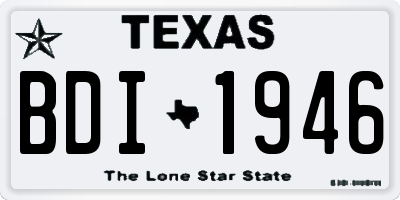TX license plate BDI1946
