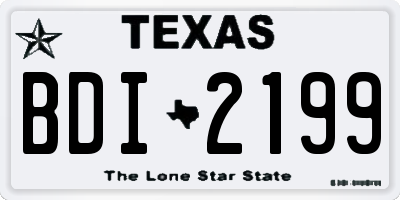 TX license plate BDI2199