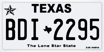 TX license plate BDI2295