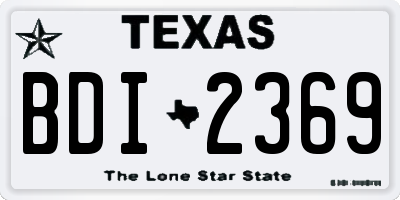 TX license plate BDI2369