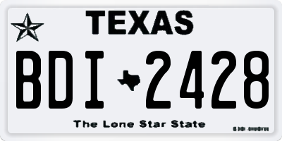 TX license plate BDI2428