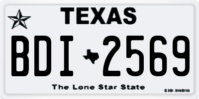 TX license plate BDI2569