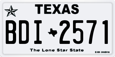 TX license plate BDI2571