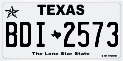 TX license plate BDI2573