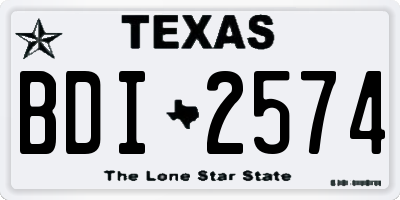 TX license plate BDI2574