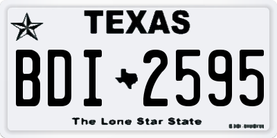 TX license plate BDI2595