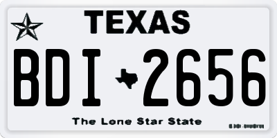 TX license plate BDI2656