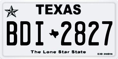 TX license plate BDI2827