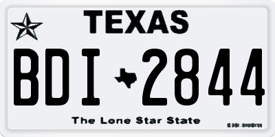 TX license plate BDI2844