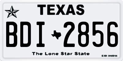 TX license plate BDI2856