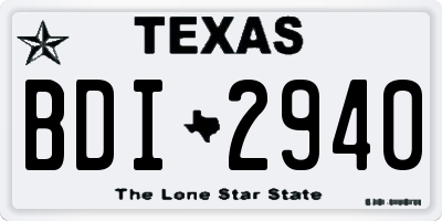 TX license plate BDI2940