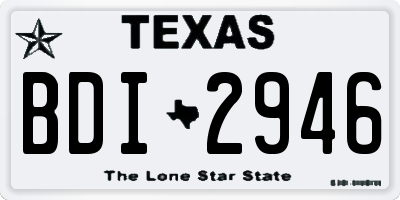 TX license plate BDI2946