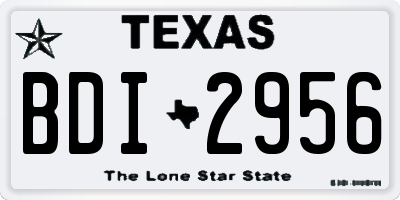 TX license plate BDI2956