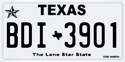 TX license plate BDI3901