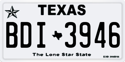 TX license plate BDI3946